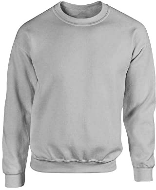 True Face Mens Sweatshirts Plain Workwear Casual Crew Neck Jumper Fleece Sweater Sports Leisure Size Small Oatmeal
