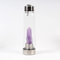 SDNI-L Guérison Cristal Bouteille d'eau 550 ML Verre Gemme Boisson Bouteille Portable Quartz Gem Pierres Bouteille Obsidienne Bouteille d'eau Cristal Naturel Amovible