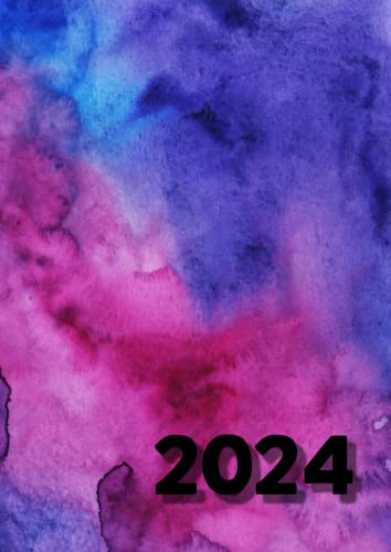 Kalender 2024: Terminkalender mit Uhrzeiten, 1 Woche auf 2 Seiten, DIN A4, Wochenplaner mit Zeiteinteilung, Planer, Kalenderbuch, Jahresplaner, Buchkalender, Jahresübersicht, Schulferien, Feiertage
