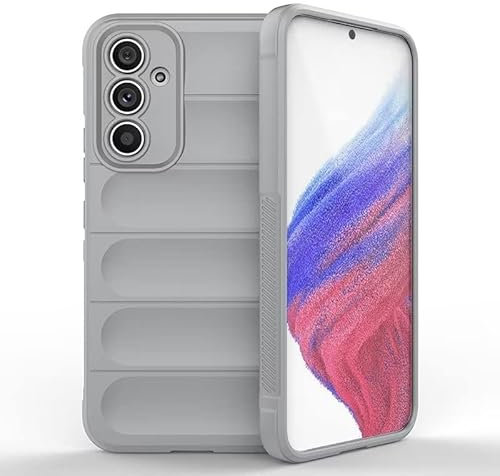 EASSGU Hülle für Samsung Galaxy A54 5G (6.4 Inches) Weiche TPU Silikon Fall und Kratzschutz Handyhülle - Hellgrau