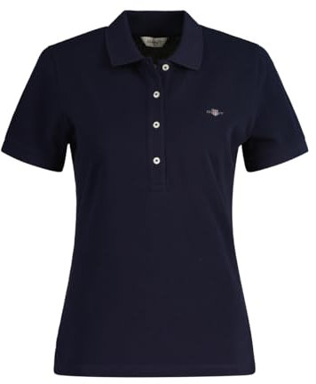 GANT Damen Slim Sheild Cap Sleeve Pique Polo, Evening Blue, XXXL