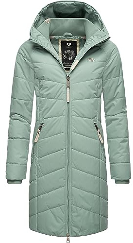 Ragwear Damen Wintermantel warmer wasserdichter Steppmantel lang mit Kapuze Dizzie Coat XS-6XL