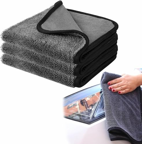 Shiny-Bath Trockentuch, Shiny Bath XXL Exul FASTDRY Trockentuch 40x60cm, Twist Pile Microfiber Cloth, Mikrofasertuch mit gedrehtem Flor, Duschkabinen Tuch zum Wasser Abziehen in Dusche & Bad (3 PCS)