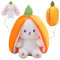 Osterhase Plüschtier, 20CM Hase Verstecken, Karotten Hase Kuscheltier, Kawaii Hase Stofftier, Flip Plüsch Spielzeug, Weiches Plüsch Kaninchen, Kuscheltier Osterhase Puppe Ostergeschenke für Kinder