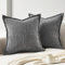 Topfinel Kissenbezüge 35x35 Dunkelgrau 2er Set Kordsamt Kissenhülle für Dekokissen Sofakissen Zierkissen Schlafzimmer Wohnzimmer Sofa Couch Büro