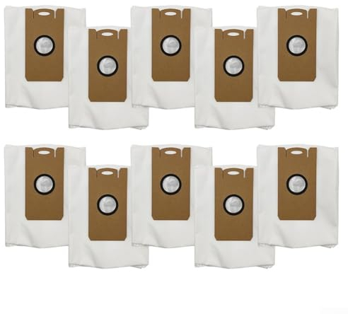 Lot de 10 sacs à poussière réutilisables pour aspirateur robot pour Ultenic MC1
