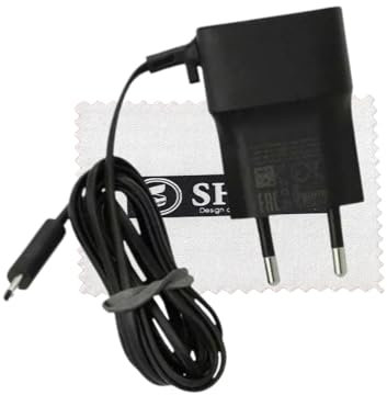 Chargeur pour d'origine Nokia AC-20E pour Nokia 200/201/202/203/E5/E7/E52/E55/N8/N85/N86/N900/N97/8600 Luna/8800 Arte Câble de Charge Micro USB - Chargeur Secteur Noir avec Chiffon de Nettoyage ShloK