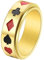 Stfery Ring Titan, 8mm Ringe Gold Poker Spinner Verlobungsring Mann