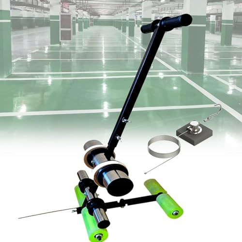 Applicatore manuale di nastro per pavimenti, macchina per marcatura di nastri a spinta manuale, dispenser di nastro con guida per verniciatura/segnaletica di corsie/sport/aree di stoccaggio ecc.