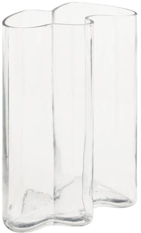 Atmosphera - Wellenvase kade transparent h25cm