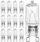 hautllaif 12Pcs G9 Halogen Bulbs 40W Capsule Bulb 230V 2700K,G9 LED Bulbs,Warm White Light Bulb,Ideal for Ceiling Lights,Lava Lamp,Wax Burners