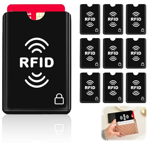 Smomend 10 PCS Étui Carte Bancaire Anti-Piratage, Etui Anti RFID, Étuis de Protection Carte Bancaire Certifiés Anti-RFID NFC, Transparent en Plastique Robuste, Sécurité Garantie par TÜV