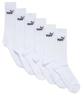 Puma Unisex Kinder Puma Elements Crew-Socken 6P, Weiß, Weiß, 43-46