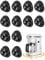 Small Appliance Caster Wheels,12 Pcs Mini Appliance Rollers for Kitchen Appliances Countertop 360°Rotation Self Adhesive Swivel Wheels for Coffee Maker,Storage Bins,Trash Can(Black)