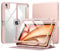 MoKo for iPad Air 11 Inch Case 7th/6th Generation M3/M2 2025/2024, iPad Air 5th/4th Gen Case 10.9 Inch 2022/2020 with Pencil Holder, Screen Protector, Lens Protector, Magnetic Multi Angle, Rose Gold