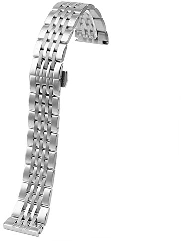 AEHON Solid Steel Watchband For Armani AR1945/1648/1863/AR2447/AR11121 For Men‘s Rose Gold 22mm Wrist Strap Metal Replacement Bracelet(Silver)