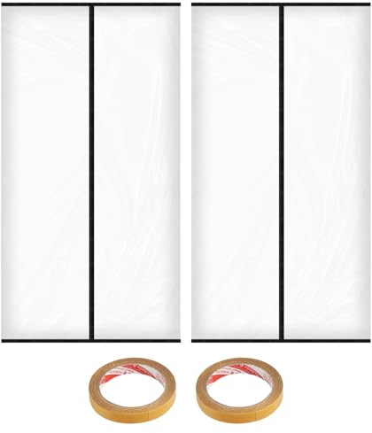CPROSP 2pcs Porte Anti-poussière 120 x 220CM, Rideau Magnétique pour Porte