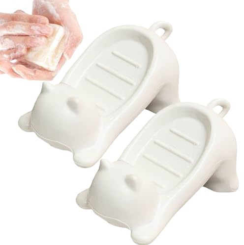 Porte-savon portable drainant, boîte conteneur, animaux de dessin animé | Boîte à savon portable pour éponge de lavage - Pour voyage, douche, salle de bain, gym, randonnée, école