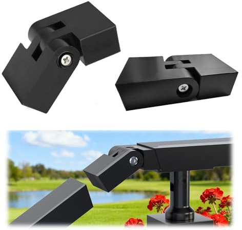 Zylorix Lot de 2 connecteurs pivotants verticaux réglables à 180° avec vis pour système de garde-corps de câble de niveau à escalier, 6 cm (L) × 3 cm (l) en acier inoxydable, accessoires de mains