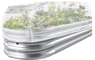 Vynetra Pflanzenschutz mit Bändern, anpassbare Größe, Vogelsperre für Obst, Gemüse, Blumen, Setzlinge, Gartenbeet, Garten, Obstbaum, Schutznetz