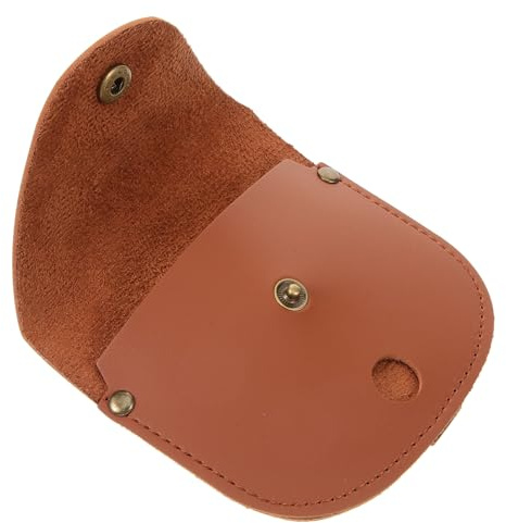Taschenuhrenetui aus Leder, Tragbar, Schützend, für Outdoor und Camping | Braun, mit Metall Details, Leichte Aufbewahrungslösung, Stilvoll Verarbeitet, Reiseetui für Taschenuhren