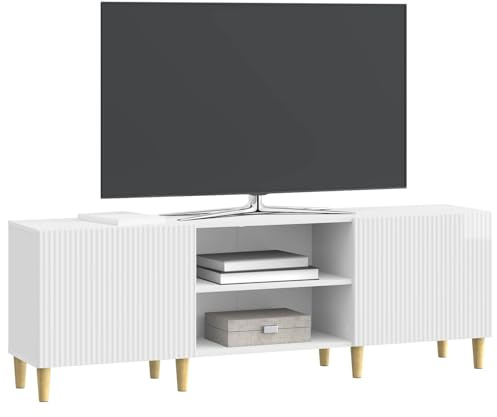 vidaXL TV-Schränk Hochglanz Weiß 150 x 31 x 50 cm Holzwerkstoff