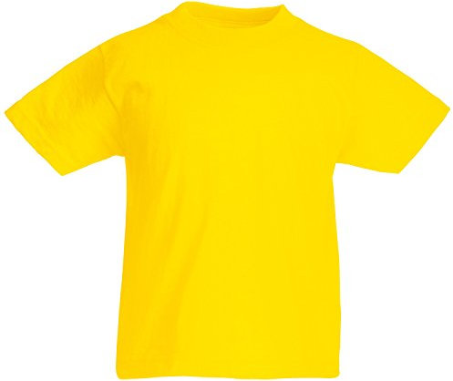Fruit of the Loom boys' t-shirt. - Yellow - 152 cm