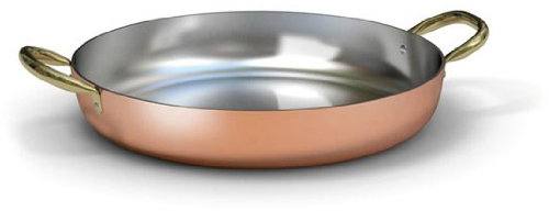 Ballarini Tegame Rame 32 cm, 1.57 litri, Lucidato, Pentola, con 2 maniglie, Senza Coperchio, Rame