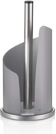 Kela 11203, Küchenrollenhalter Stella, Edelstahl/Metall, 15 cm Durchmesser, Hellgrau