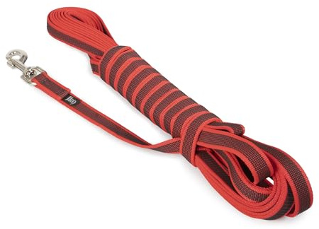 Color & Gray Super-Grip Leash with Handle, 20 mm x 10 m, Red-Gray