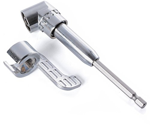 Rocaris 105 Degree Multifunction Right Angle Driver and Screwdriver Drill Attachment with 1/4-inch Hex Quick Change Drive and Magnetic