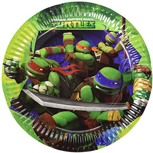 Amscan – 552465 – 8 Teller Ninja Turtles Durchmesser – 23 cm