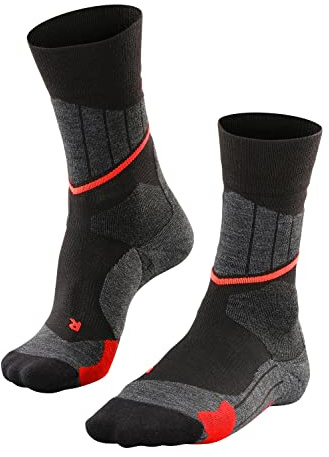 FALKE Women's SC1 Ski and Skate Socks, Black-Mix, 9.5-10.5
