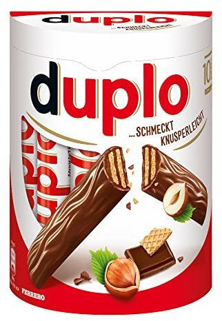Duplo Einzelriegel – Schmeckt knusperleicht – 1 Packung mit je 10 Einzelriegeln (10x 18,2g)