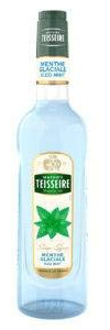 Sirop de Menthe Glaciale Mathieu Teisseire, pour boissons, cafés, chocolats, milk-shakes, boissons frappées, cocktails, bouteille de 70cl