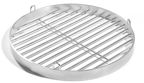 40cm Grill mit Halteösen, Edelstahl V2A Schwenkgrill, Schwenker Grillrost Feuerschalen Grillschalen Rundgrill