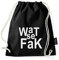 Über 60 Sprüche & Designs auswählbar/WhyKiki Turnbeutel mit Spruch/Beutel: Schwarz/Rucksack/Jutebeutel/Sportbeutel/Hipster, Bag:FAK