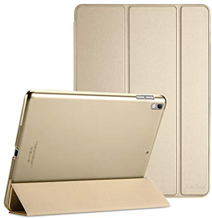 Procase Étui de Protection Ultra Fin pour iPad Air 10.5 (3ème génération) 2019/iPad Pro 10.5 2017 avec Support de Pied et Fonctions de réveil Automatique -Or