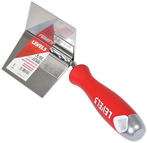LEVEL5 Inside Corner Knife, 4x3.5 - | Pro-Grade | Metal Hammer End | Drywall Gyprock Plasterboard Sheetrock | 5-310