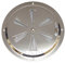 Griglia di aerazione rotonda regolabile 128 mm con zanzariera in acciaio inox 316 – A4, argento, 5321456