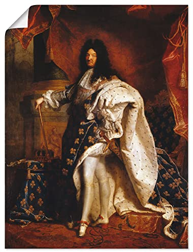 ARTLAND Wanddeko Poster & Kunstdrucke Wandposter 45x60 cm Arrangement Vorhang Kleid Mantel König Portrait Ludwig XIV von Frankreich 1701 Barock Hyacinthe Rigaud S8BD