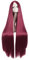MapofBeauty 40 Zoll/100cm Schnitzen Lange Lockige Cosplay Anime Kostüm Party Perücke (Blood Rot)