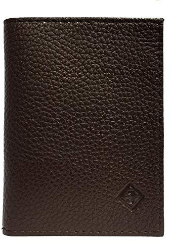 LOLUNA® Porte Carte identité - Permis de Conduire - Carte bancaire - Vitale - Navigo - Fidélités - Petit Format Compact, Fin et Plat, Emplacement Cousu, en Cuir dans Plusieurs Couleurs - Brun