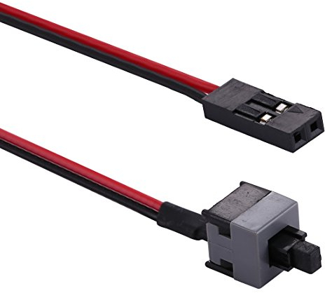 Voltury Botón Encendido PC Power SW PushButton 45cm Ordenador para Case