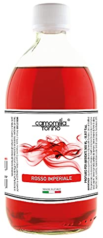 Ricarica profumo 500ml. in 25 fragranze per diffusore a bastoncini. Italy. Fiori Frutti Diffusore per ambienti 500 ml.Camomilla (rosso imperiale)