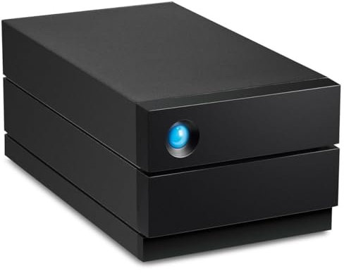 LaCie 2big RAID 8TB External Hard Drive Desktop HDD – USB-C, 7200 RPM Enterprise Class Drives, for Mac and PC Desktop, Rescue Services (STHJ8000800)