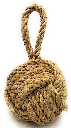 NauticalMart Marseille Rope Knot Jute Rope Door Stopper 10-in