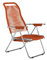 fiam Spaghetti Liegestuhl Art. 084 OR Aluminium verchromtem Rahmen Sitz und Rücken Orange Farbe