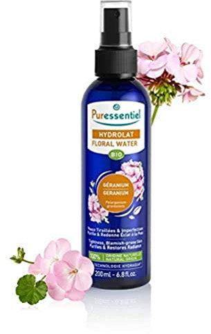 Puressentiel - Hydrolat de Géranium Bio - 100 pourcent d'Origine Naturelle - Idéal pour peaux grasses - 200 ml
