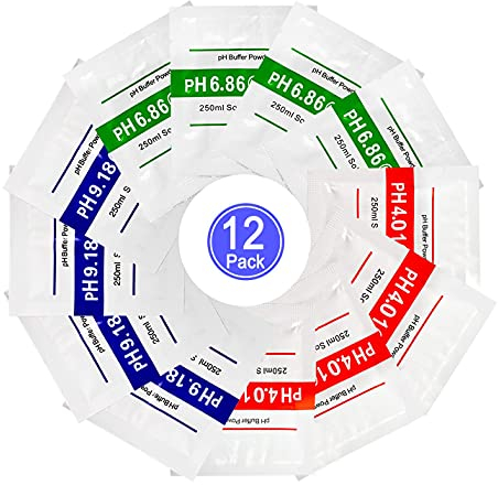 Nynelly pH-Testmessgerät für pH-Pulver, pH-Kalibrierungspunkt, für pH-Wert, Kalibrierung, Schnelle und Genaue Kalibrierung des pH-Wertes von Wasser